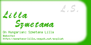 lilla szmetana business card